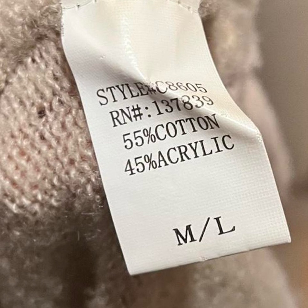 Debut Cozy Cream Cowl Neck Sweater with ties size M/L - Picture 4 of 7